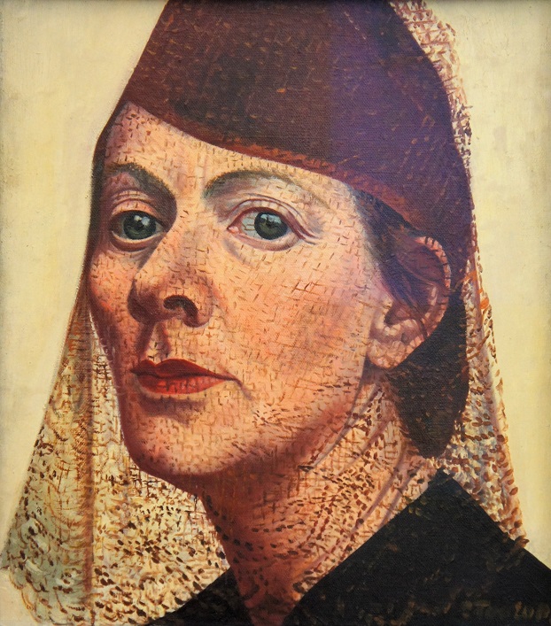 Verrassend Zelfportret met hoed en voile | Charley Toorop | 1938 | Kunstdwalingen KS-34